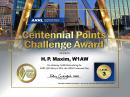 A sample Centennial Points Challenge Award certificate.